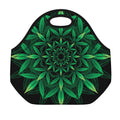 Cannabis Leaf Mandala Print Neoprene Lunch Bag