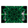 Cannabis Leaf Mandala Print Placemat