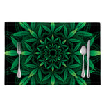 Cannabis Leaf Mandala Print Placemat