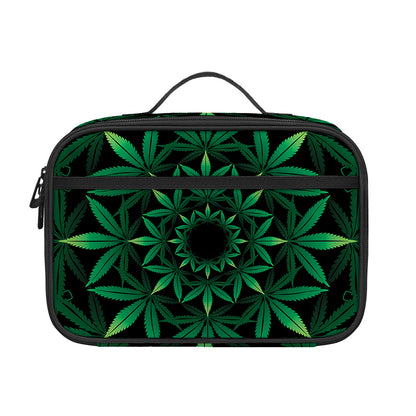 Cannabis Leaf Mandala Print Portable Lunch Bag