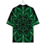 Cannabis Leaf Mandala Print Rayon Hawaiian Shirt