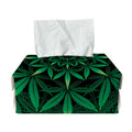 Cannabis Leaf Mandala Print Rectangle Tissue Box Cover