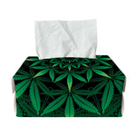 Cannabis Leaf Mandala Print Rectangle Tissue Box Cover