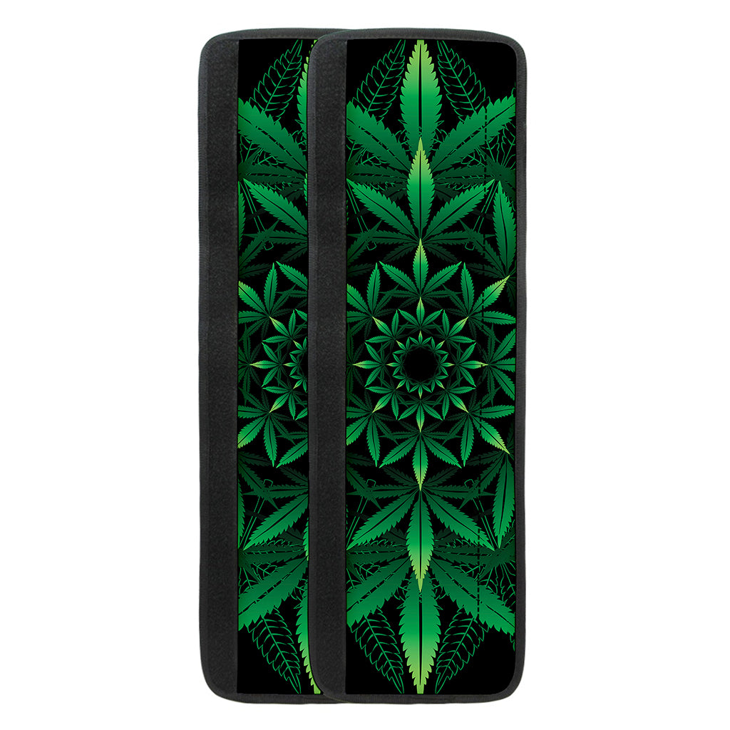 Cannabis Leaf Mandala Print Refrigerator Handle Covers