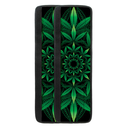 Cannabis Leaf Mandala Print Refrigerator Handle Covers