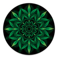 Cannabis Leaf Mandala Print Round Floor Mat