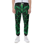 Cannabis Leaf Mandala Print Scuba Joggers