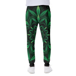 Cannabis Leaf Mandala Print Scuba Joggers