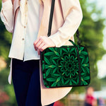 Cannabis Leaf Mandala Print Shoulder Strap Bible Bag