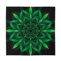 Cannabis Leaf Mandala Print Silk Bandana