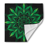 Cannabis Leaf Mandala Print Silk Bandana