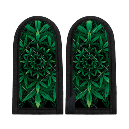 Cannabis Leaf Mandala Print Skillet Handle Cover