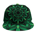 Cannabis Leaf Mandala Print Snapback Cap