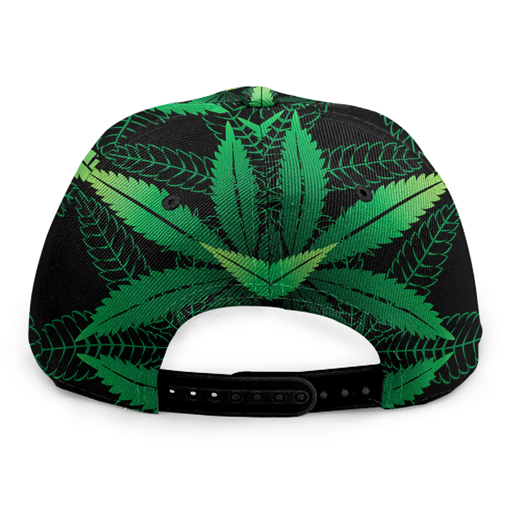 Cannabis Leaf Mandala Print Snapback Cap