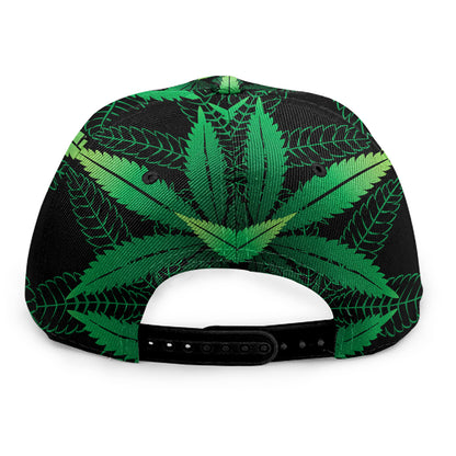 Cannabis Leaf Mandala Print Snapback Cap