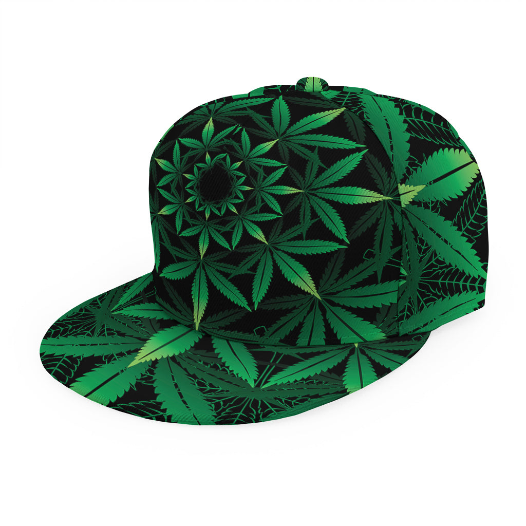 Cannabis Leaf Mandala Print Snapback Cap