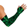 Cannabis Leaf Mandala Print Sun Protection Arm Sleeves
