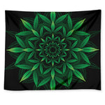 Cannabis Leaf Mandala Print Tapestry