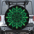 Cannabis Leaf Mandala Print Tire Cover