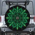 Cannabis Leaf Mandala Print Tire Cover With Camera Hole