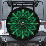 Cannabis Leaf Mandala Print Tire Cover With Camera Hole