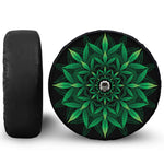 Cannabis Leaf Mandala Print Tire Cover With Camera Hole