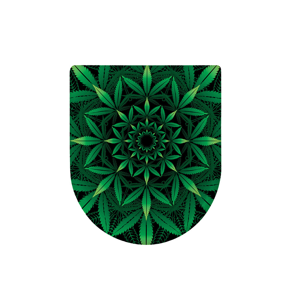 Cannabis Leaf Mandala Print Toilet Lid Cover