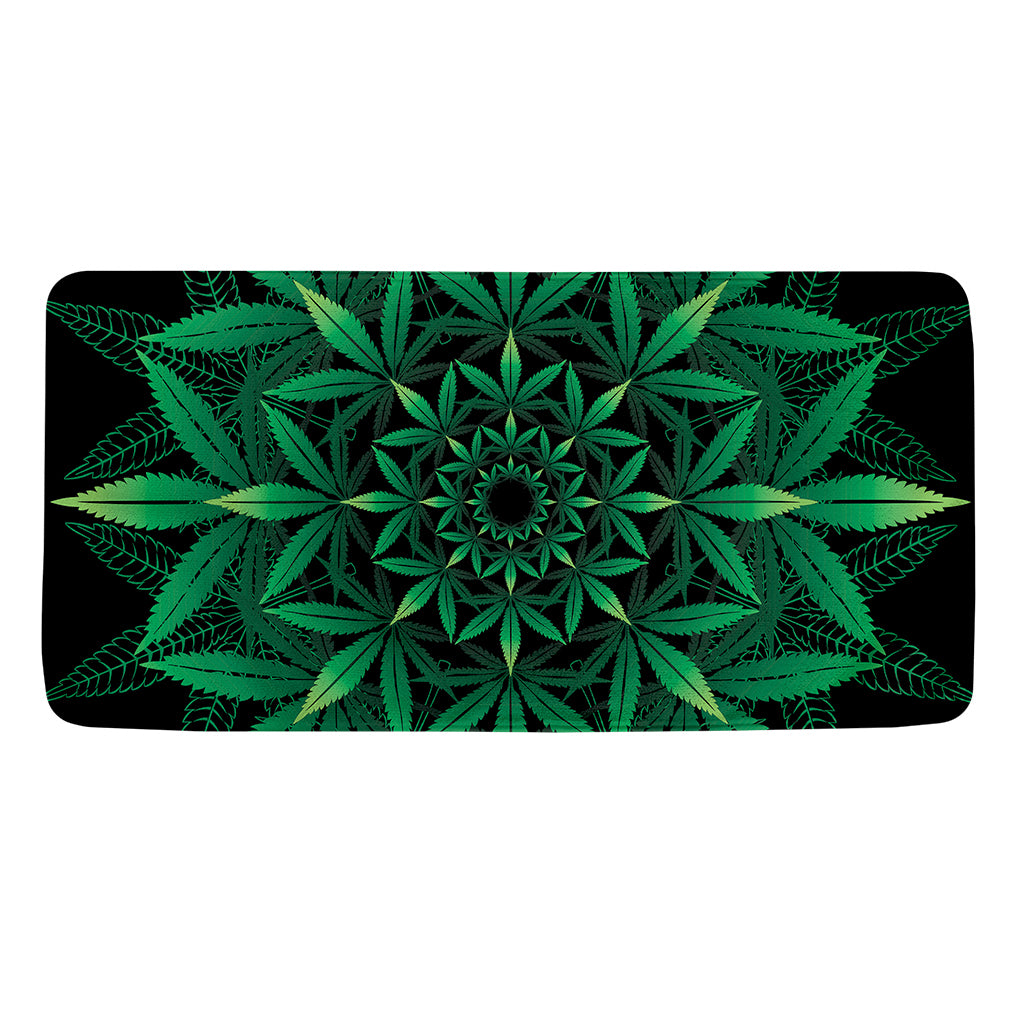 Cannabis Leaf Mandala Print Towel
