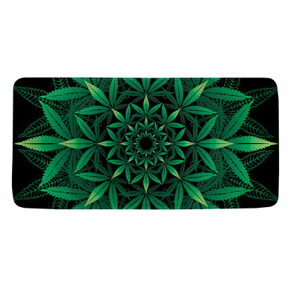 Cannabis Leaf Mandala Print Towel
