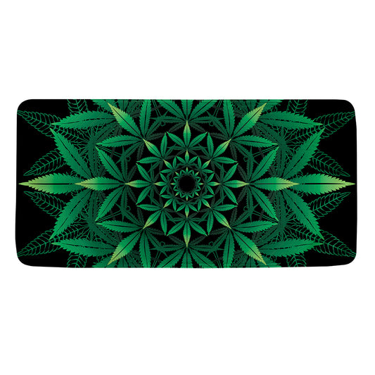 Cannabis Leaf Mandala Print Towel