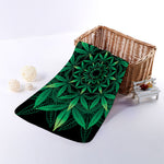 Cannabis Leaf Mandala Print Towel