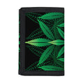 Cannabis Leaf Mandala Print Trifold Wallet