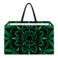 Cannabis Leaf Mandala Print Utility Tote Bag