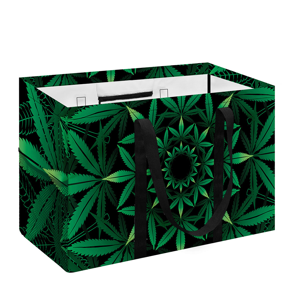 Cannabis Leaf Mandala Print Utility Tote Bag