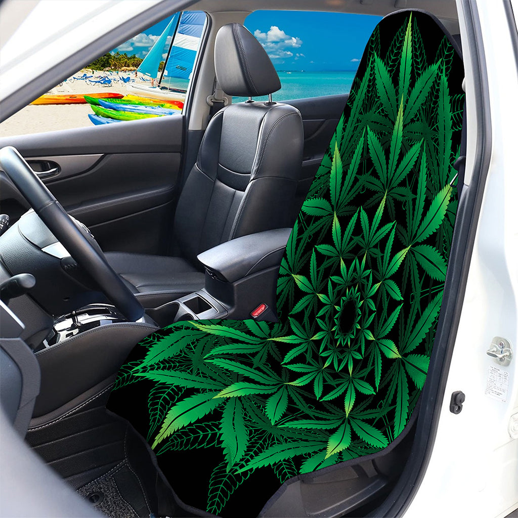 Cannabis Leaf Mandala Print Waterproof Car Seat Cover