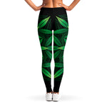 Cannabis Leaf Mandala Print Women's Leggings
