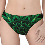 Cannabis Leaf Mandala Print Women's Thong