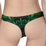 Cannabis Leaf Mandala Print Women's Thong