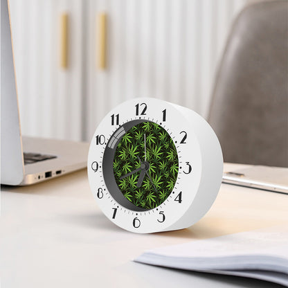 Cannabis Leaves Pattern Print Alarm Clock
