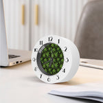 Cannabis Leaves Pattern Print Alarm Clock