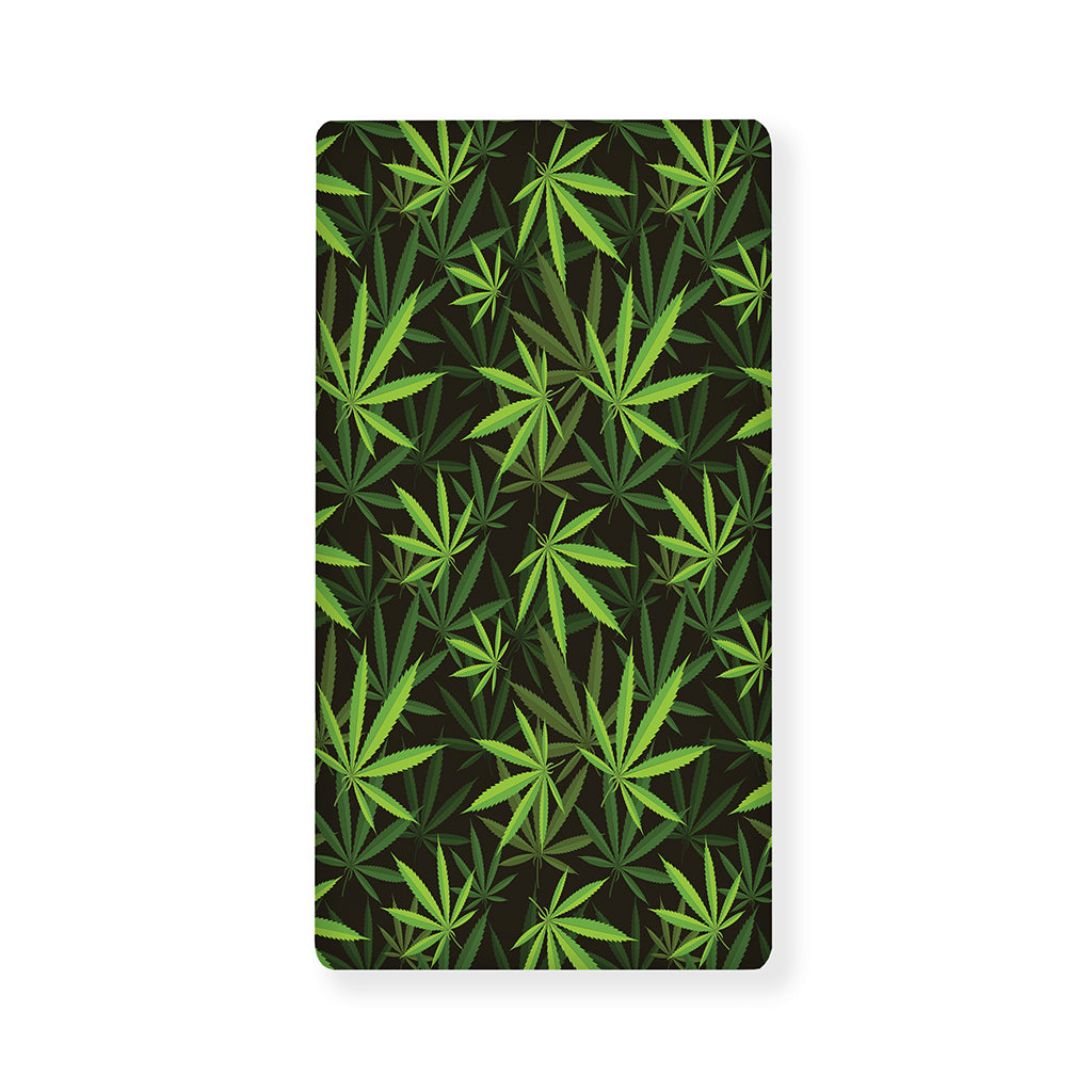 Cannabis Leaves Pattern Print Baby Crib Sheet