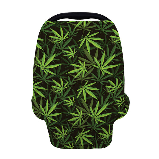 Cannabis Leaves Pattern Print Baby Seat Cover