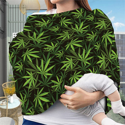 Cannabis Leaves Pattern Print Baby Seat Cover