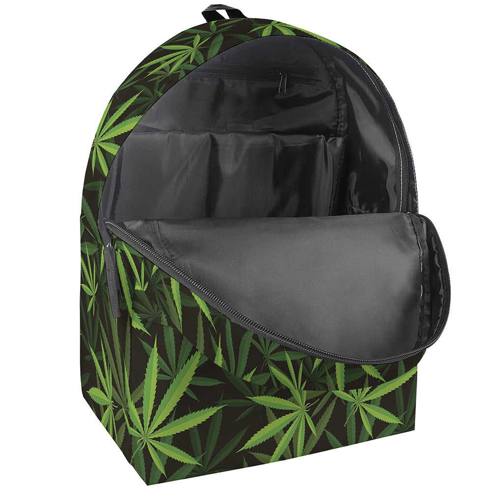 Cannabis Leaves Pattern Print Backpack