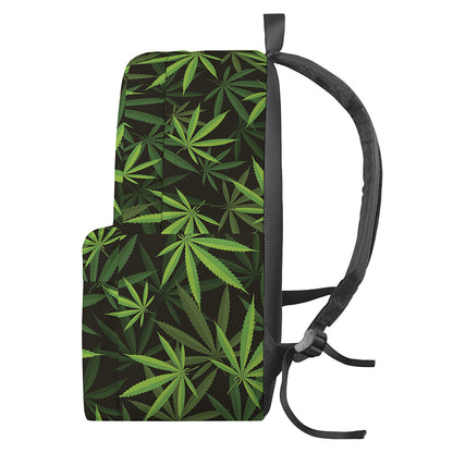Cannabis Leaves Pattern Print Backpack