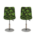 Cannabis Leaves Pattern Print Bar Stool Covers