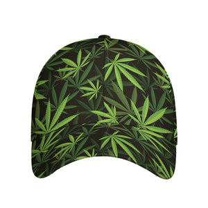 Cannabis Leaves Pattern Print Baseball Cap