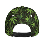 Cannabis Leaves Pattern Print Baseball Cap