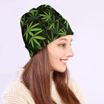 Cannabis Leaves Pattern Print Beanie