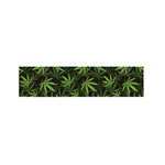 Cannabis Leaves Pattern Print Bed Runner